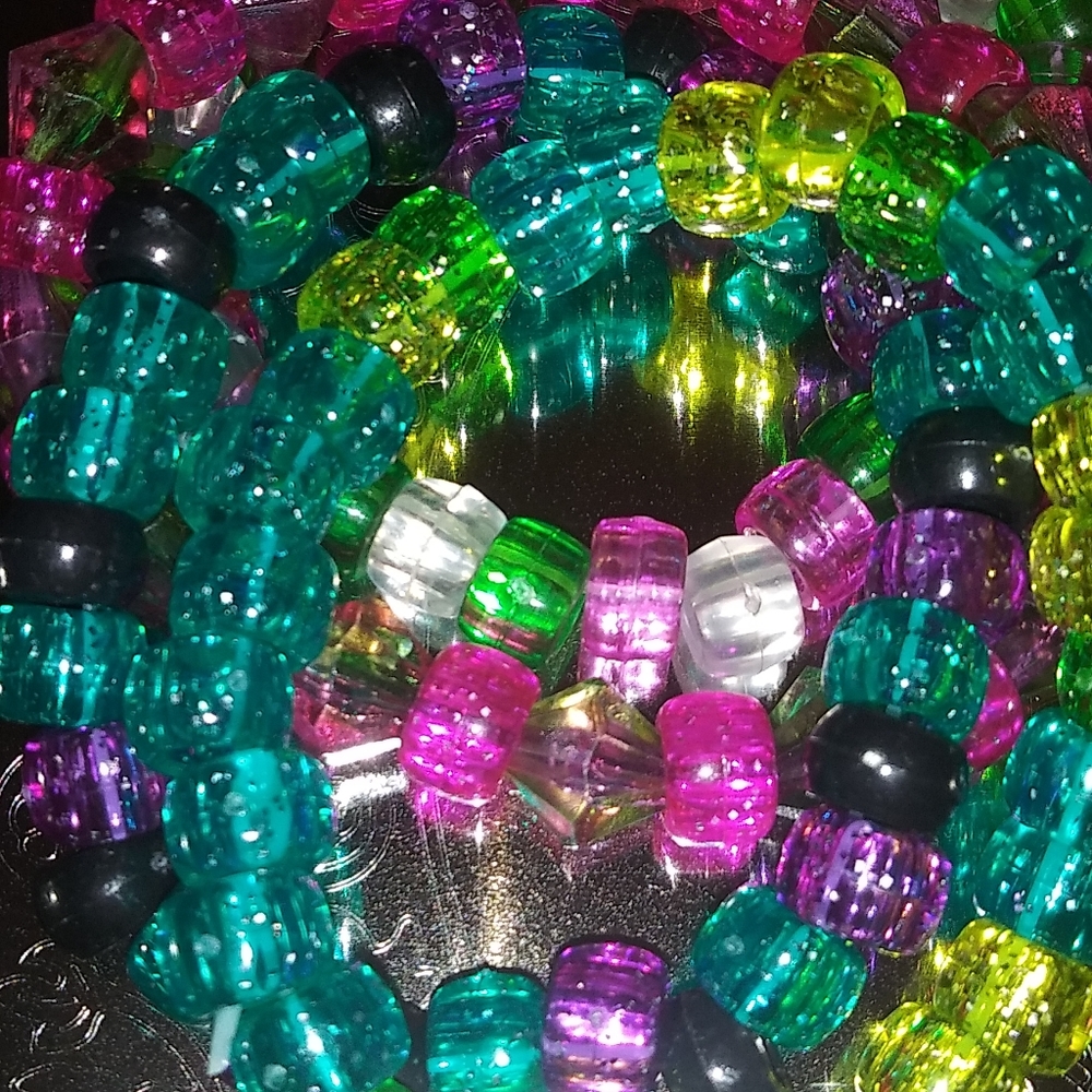 Handmade kandi, Bracelets bundle, Rave bracelets - Picture 5 of 11